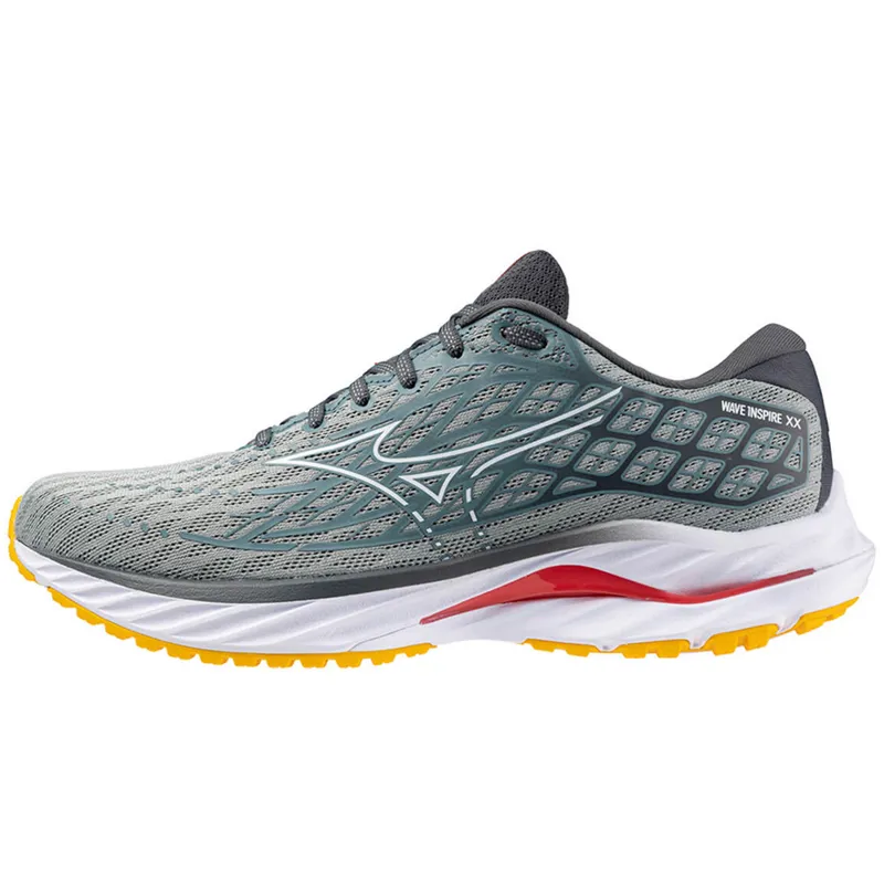 Mizuno Men's Wave Inspire 20 Running Shoes Abyss/White/Citrus-2